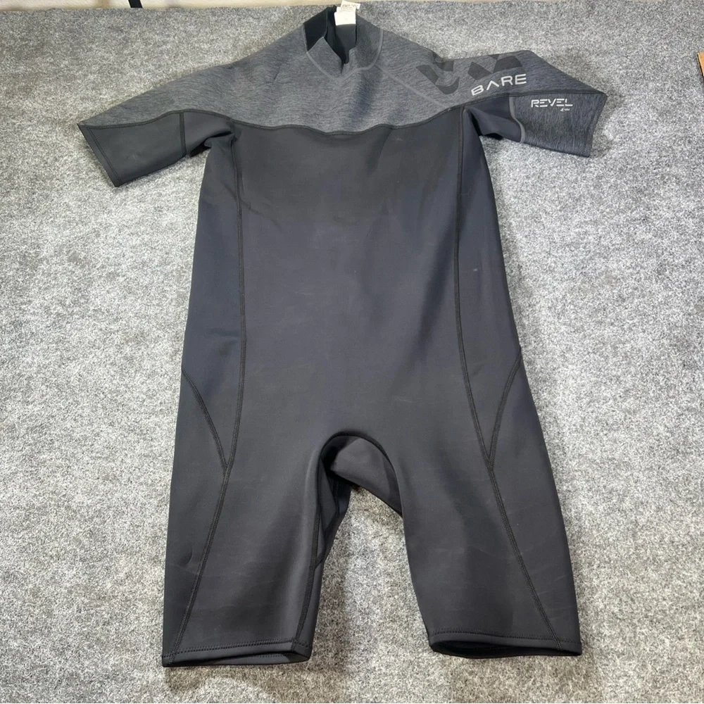 Bare‎ 2mm Revel Shorty Wetsuit Men’s XXL Black Gray Scuba Diving Surfing